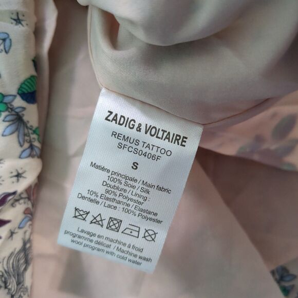 Zadig and Voltaire - Remus Tattoo Dress - Beige silk small - Picture 6 of 6